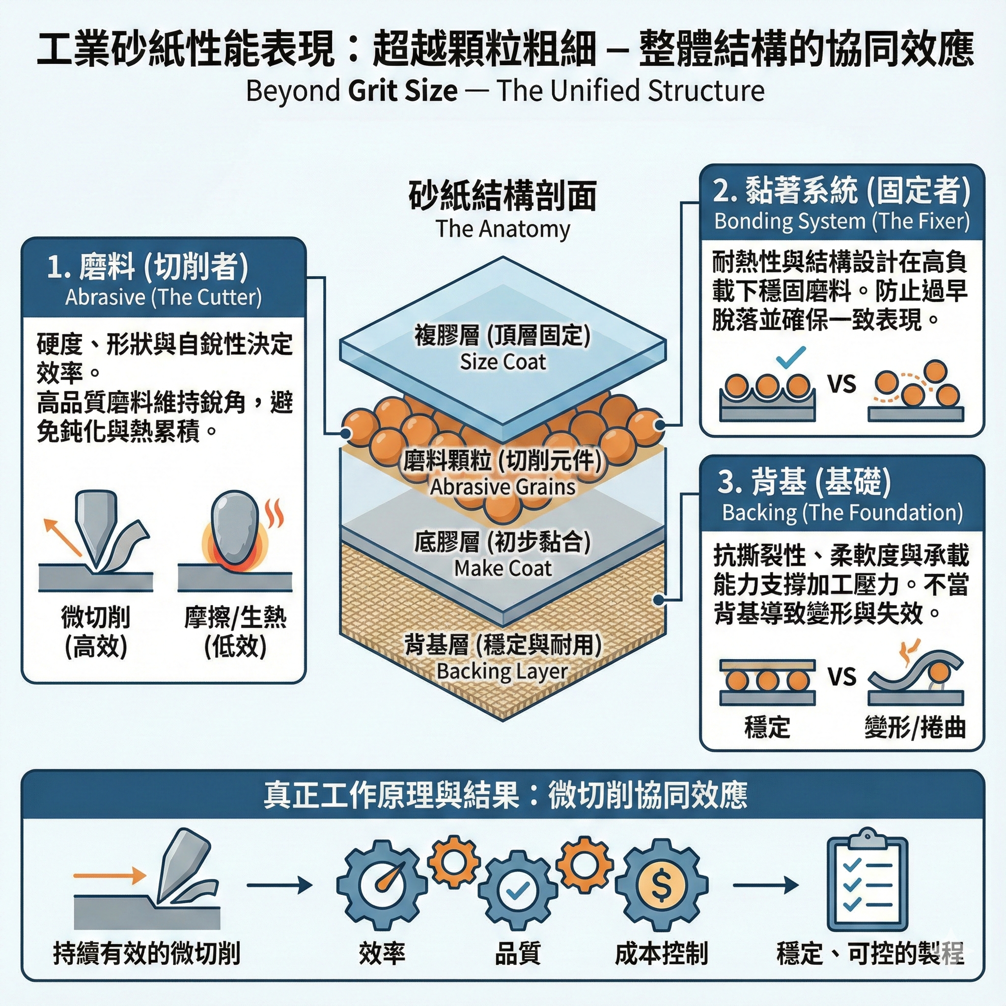 砂紙的基本結構與工作原理